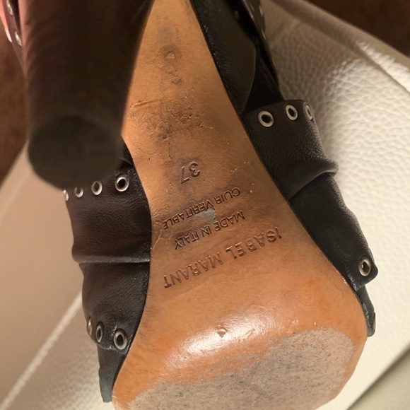 Isabel Marant leather and suede ankle boots - Picture 2 of 4